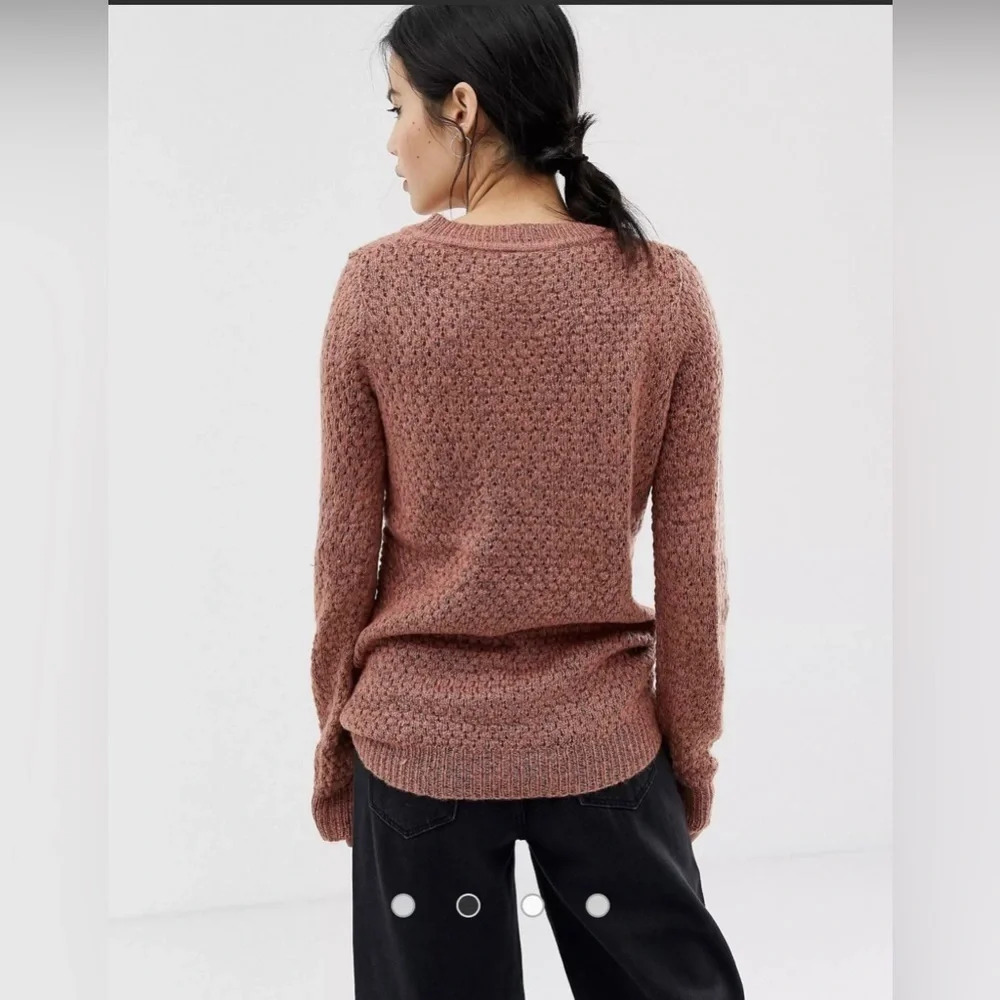 Ichi Textured Knit Sweater Light Mahogany Colour Size XXL - Picture 3 of 14